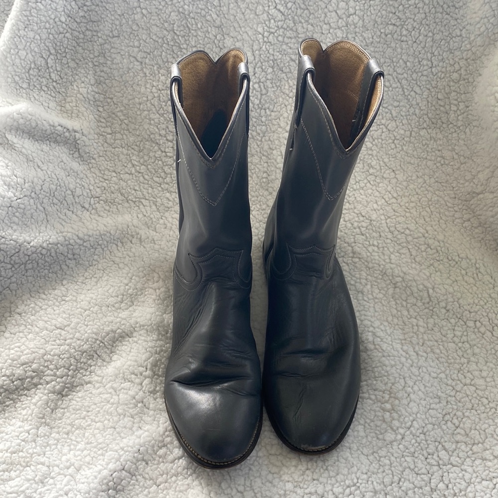 Diamond J gray cowboy boots
